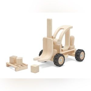 Like New Plan Toys Fork Lift Wood Truck
